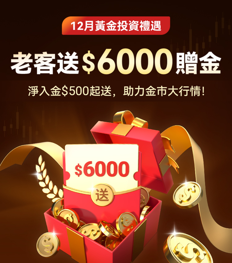 12月黃金投資禮遇，老客送$6000贈金