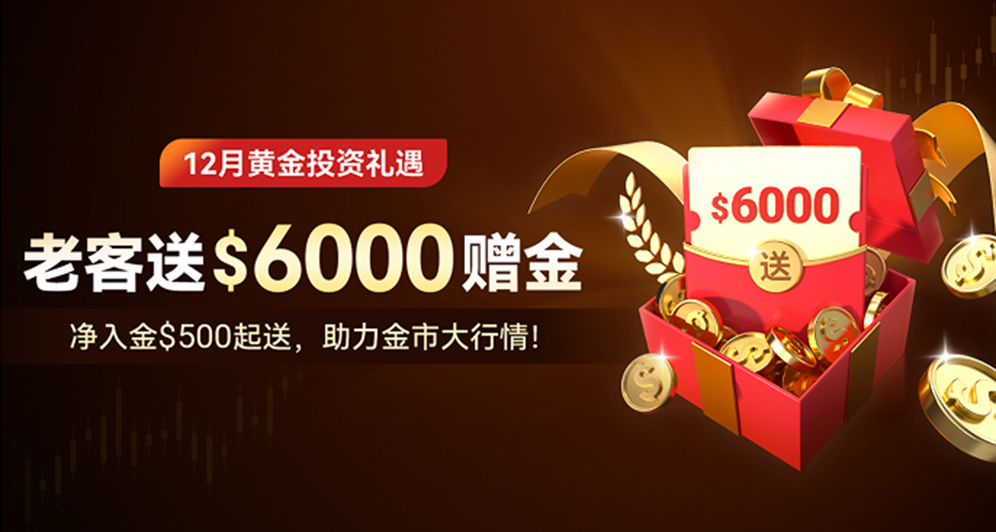 12月老客赠金，最高送$6000
